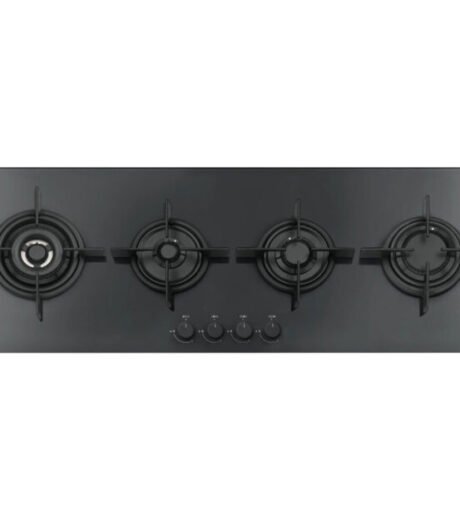 Cubierta A Gas En Cristal Negro De 120 Cm